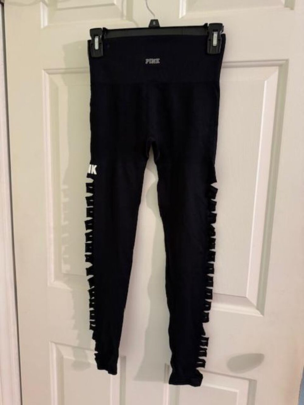 NWT VS PINK Seamless Laser-Cut Leggings Black S